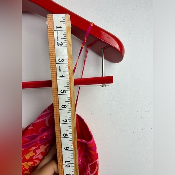 VTG BEADED Fairy Coquette Y2K 90s Muse 100% Silk sequins Layered Red HOCO Dres 4 - Picture 10 of 13